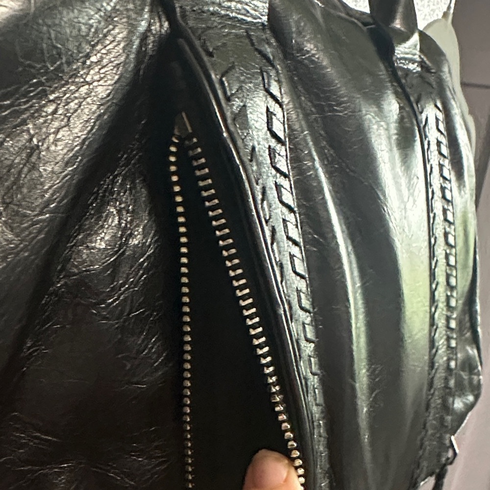 Rebecca Minkoff Vanity Zip Black Leather Satchel - Picture 10 of 16